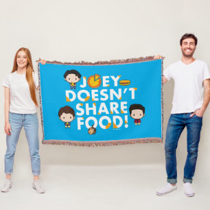 FRIENDS™   Joey Doesn't Share Food Chibi Throw Blanket