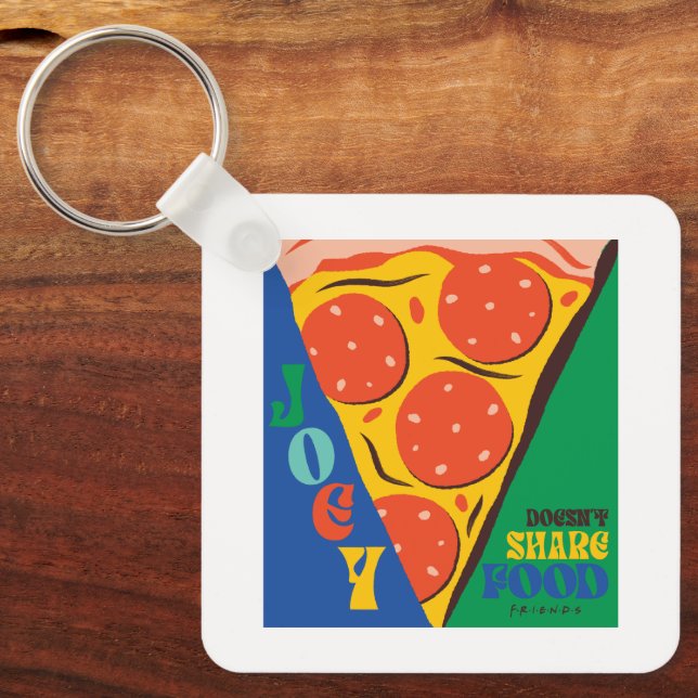FRIENDS™ | Joey Doesn't Share Food - Pizza Graphic Key Ring (Front)