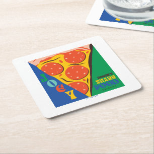 FRIENDS™   Joey Doesn't Share Food - Pizza Graphic Square Paper Coaster