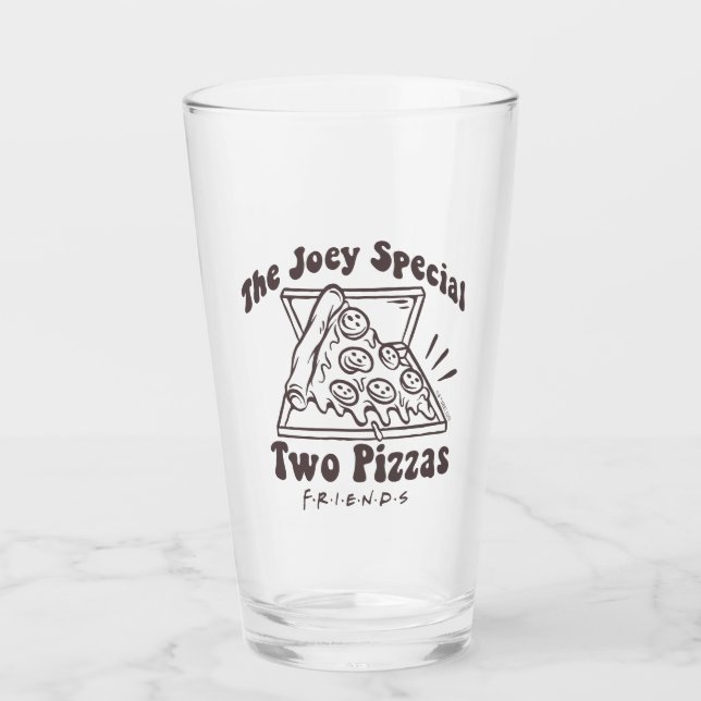 FRIENDS™ | Joey Pizza Quote Glass (Front)