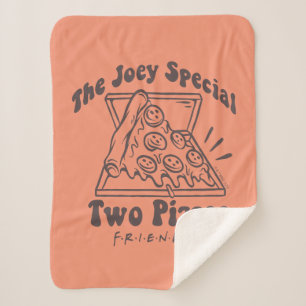 FRIENDS™   Joey Pizza Quote Sherpa Blanket
