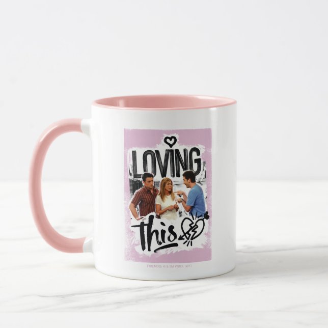 FRIENDS™ | Joey, Rachel, & Ross - Loving This! Mug (Left)