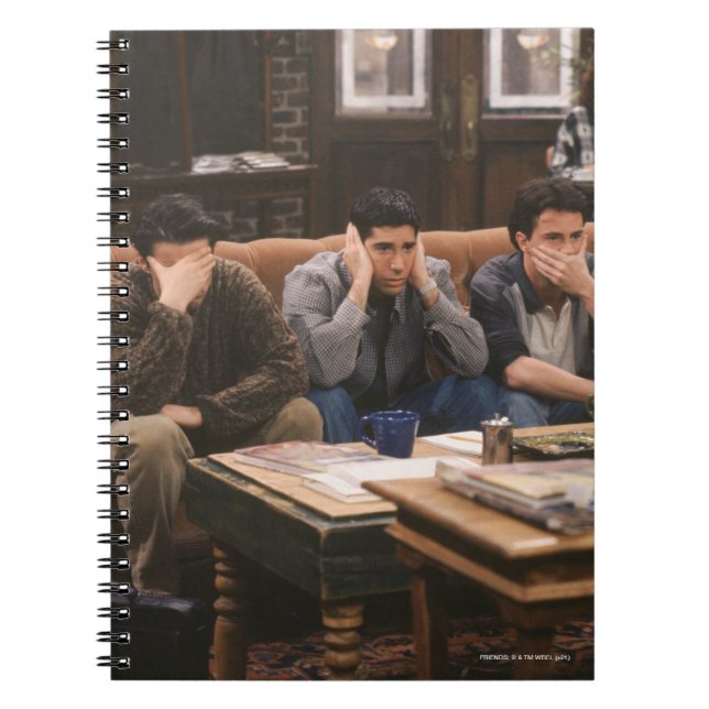 FRIENDS™ | Joey, Ross, and Chandler on the Couch Notebook (Front)