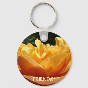 FRIENDS Keychain Gift Orange Rose Customise Text