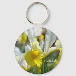 FRIENDS! Keychain Yellow Iris Flowers key chains