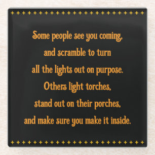 Friends Light The Way Glass Coaster