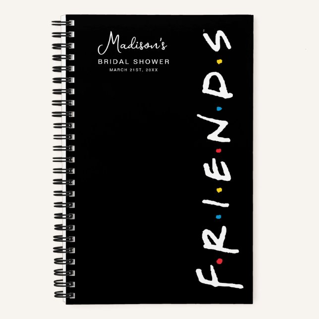 FRIENDS™ Logo | Wedding Bridal Shower Guest Gift Notebook (Front)