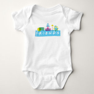 FRIENDS™   Logo with Icons Baby Bodysuit