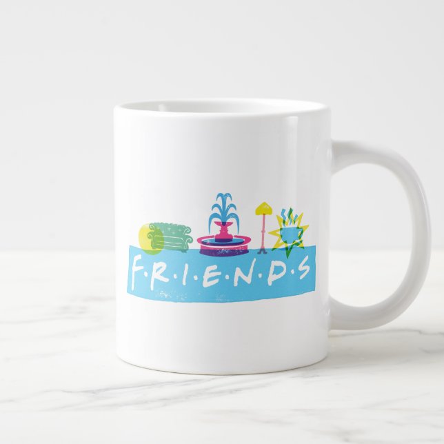 FRIENDS™ | Logo with Icons Large Coffee Mug (Right)