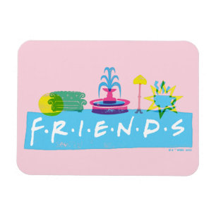 FRIENDS™   Logo with Icons Magnet