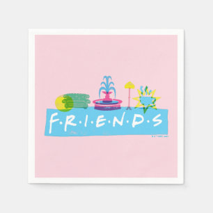 FRIENDS™   Logo with Icons Napkin