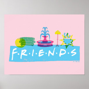 FRIENDS™   Logo with Icons Poster