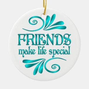 Friends Make Life Special Ceramic Tree Decoration