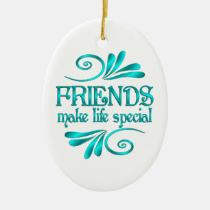Friends Make Life Special Ceramic Tree Decoration
