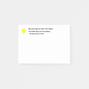 Friends make you shine post-it notes