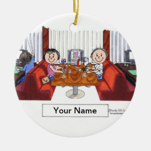 Friends - Male & Female Ceramic Tree Decoration