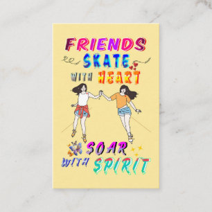 Friends Marketin Skate With Heart Soar With Spirit Referral Card
