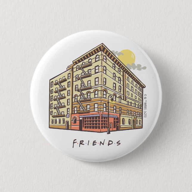 FRIENDS™ | Monica's Apartment Building 6 Cm Round Badge (Front)
