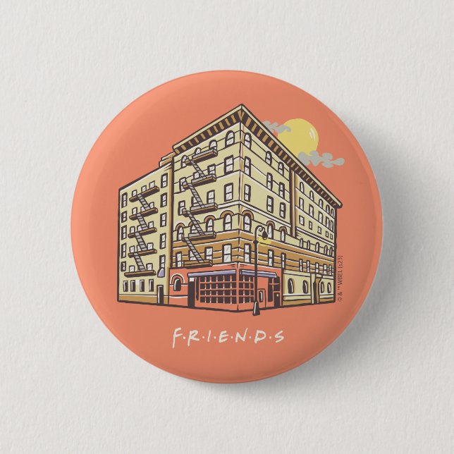 FRIENDS™ | Monica's Apartment Building 6 Cm Round Badge (Front)