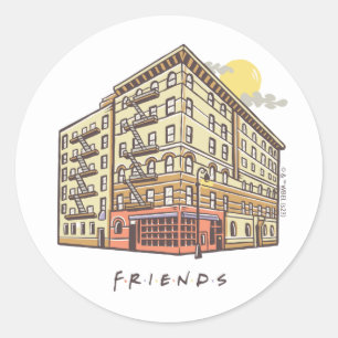 FRIENDS™   Monica's Apartment Building Classic Round Sticker