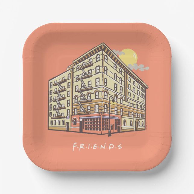 FRIENDS™ | Monica's Apartment Building Paper Plate (Front)