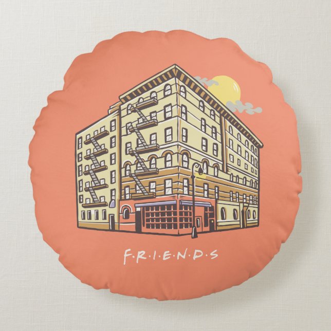 FRIENDS™ | Monica's Apartment Building Round Cushion (Front)