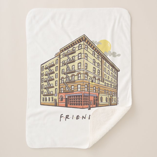 FRIENDS™ | Monica's Apartment Building Sherpa Blanket (Front)