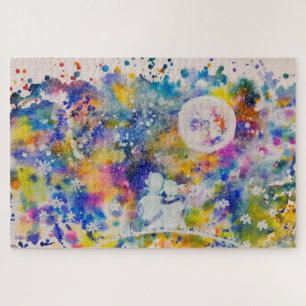 Friends Moon Dream Jigsaw Puzzle Abstract Painting