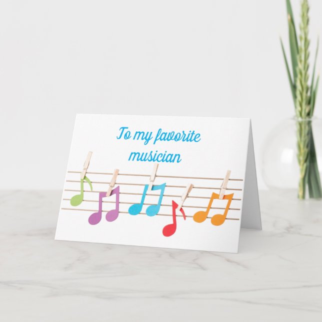 **FRIEND'S** MUSICAL NOTES BIRTHDAY WISHES (Front)