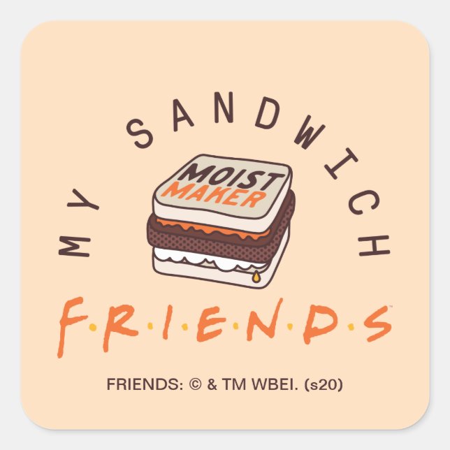 FRIENDS™ | My Sandwich Square Sticker (Front)
