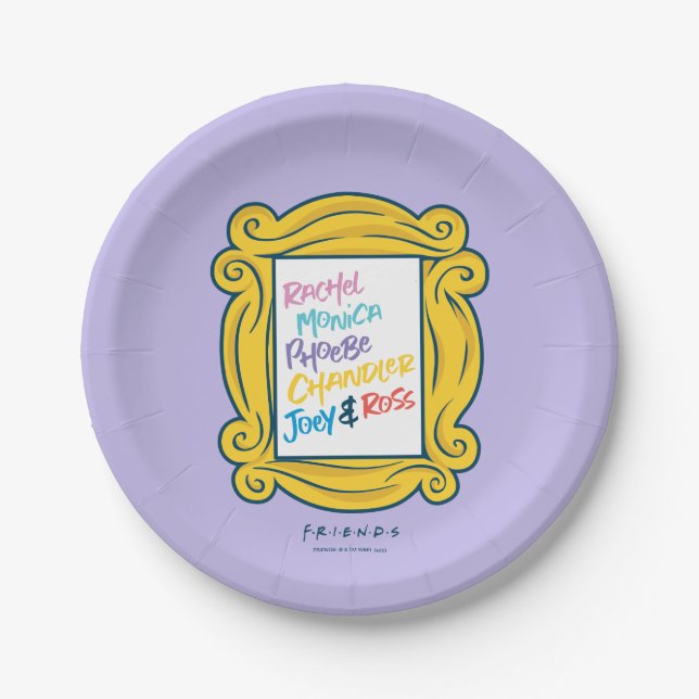 FRIENDS™ Names in Peephole Paper Plate (Front)