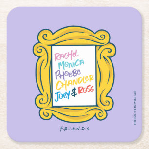 FRIENDS™ Names in Peephole Square Paper Coaster