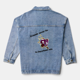 friends never lie hoodie denim jacket