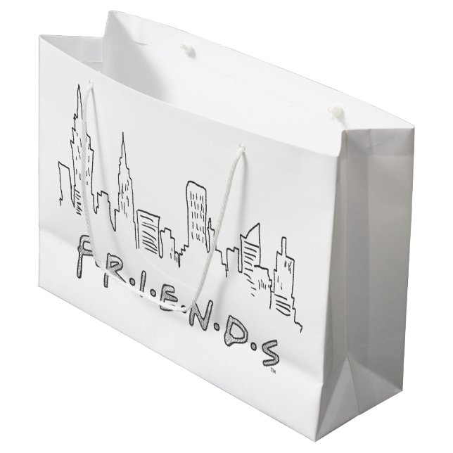FRIENDS™ | New York City Silhouette Large Gift Bag (Front Angled)