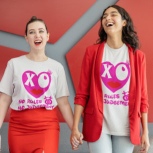 Friends No Rules No Judgement Galentine's Women's T-Shirt
