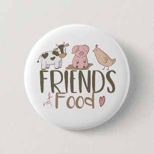 Friends Not Food 2 6 Cm Round Badge