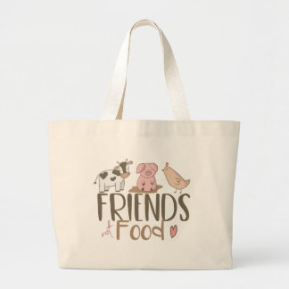 Friends Not Food 2 Large Tote Bag