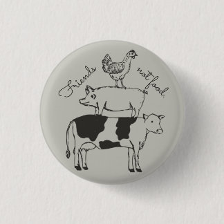 friends not food 3 cm round badge