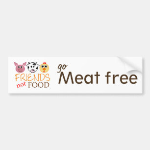 Friends Not Food Bumper Sticker