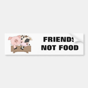 Friends Not Food Bumper Sticker