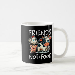 Friends Not Food Funny Vegan Vegetarian Cute Anima Coffee Mug