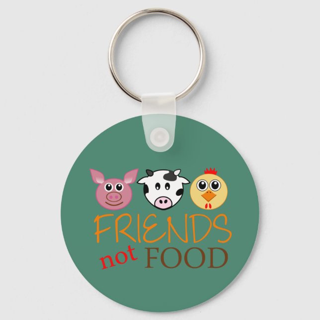 Friends Not Food Key Ring (Front)