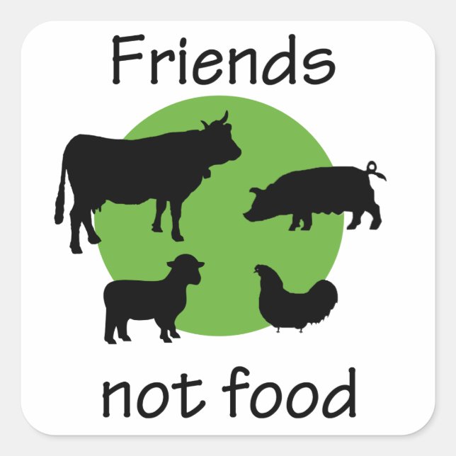 Friends, Not Food Square Sticker (Front)
