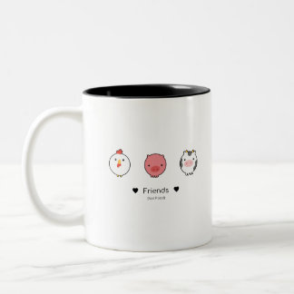 Friends Not Food Two-Tone Coffee Mug