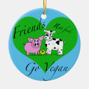 Friends not food Vegan Ornament