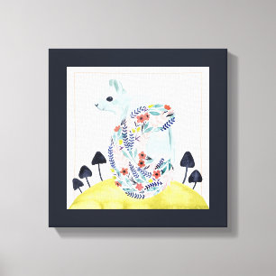 Friends of Clementine   Folk Art Squirrel Canvas Print