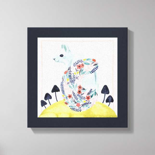 Friends of Clementine | Folk Art Squirrel Canvas Print (Front)