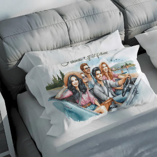 Friends of Lifetime Travel Theme Decorative Cushion