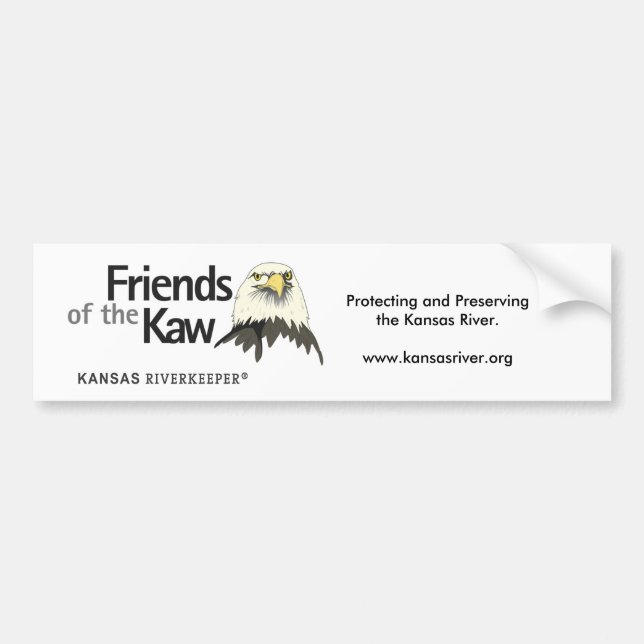 Friends of the Kaw, Riverkeeper logo, Protectin... Bumper Sticker (Front)