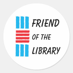 Friends of the Library Classic Round Sticker